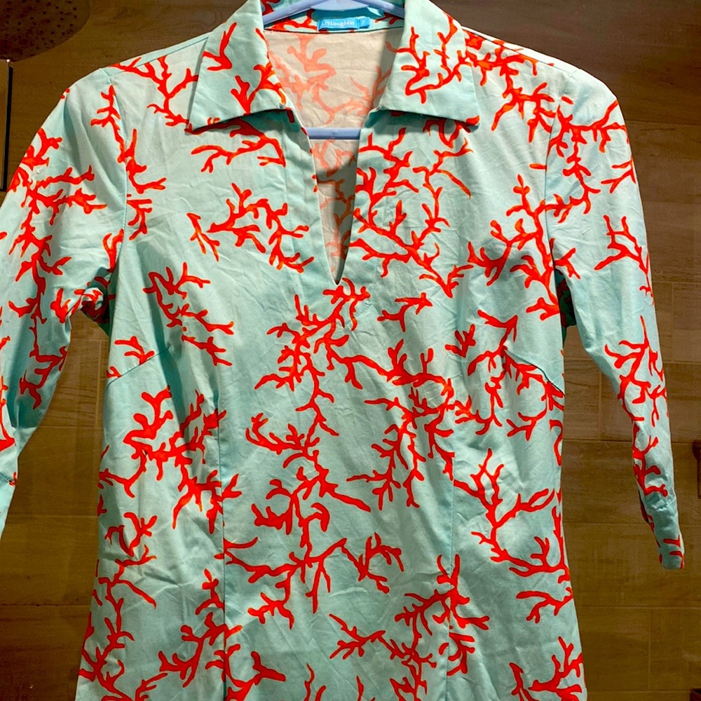 JMcLaughlin coral pattern dress